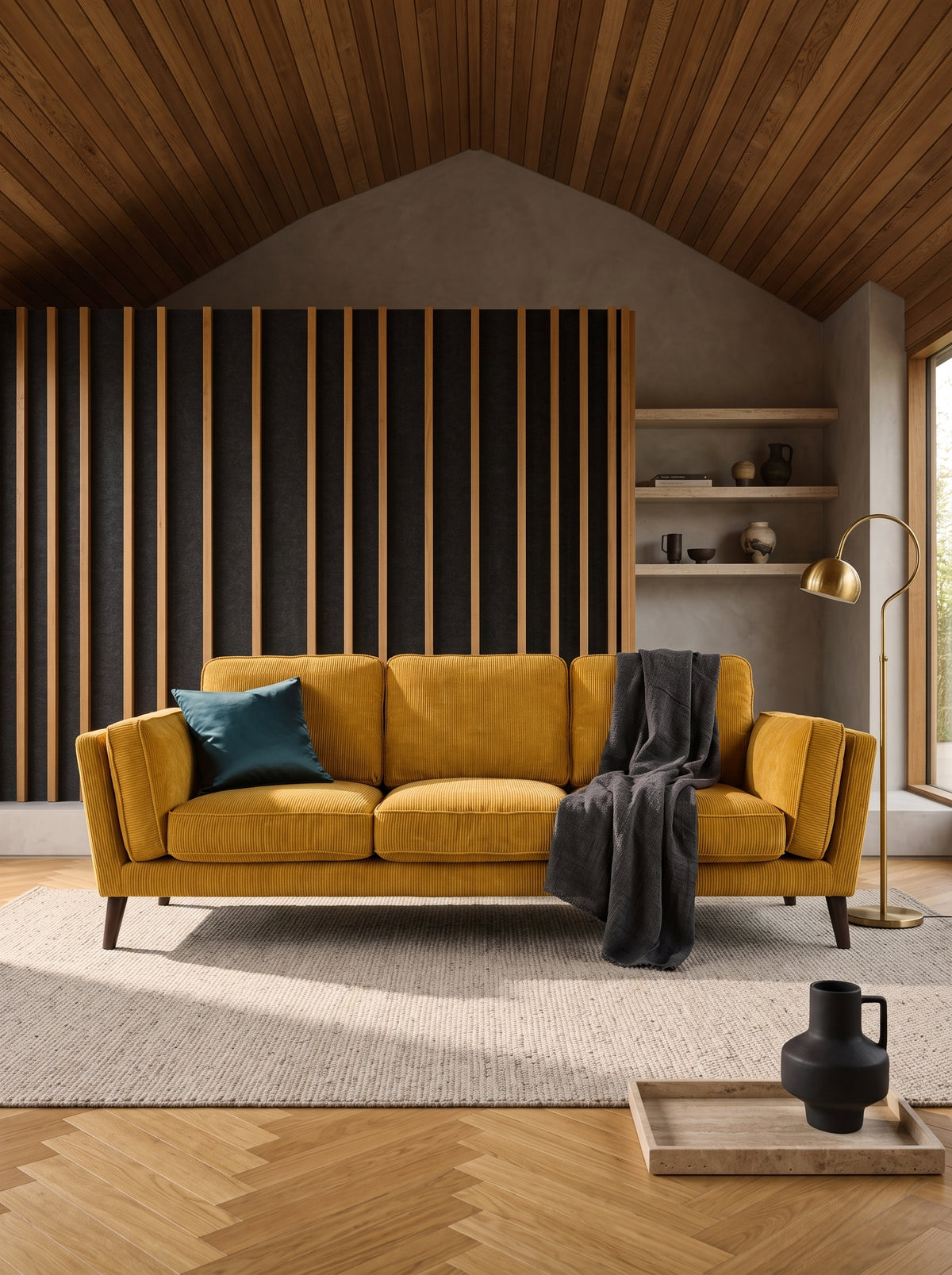 Monroe Sofa - Mustard Corduroy