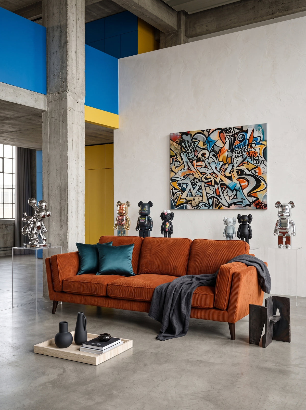Monroe Sofa - Burnt Orange Corduroy — Lifestyle