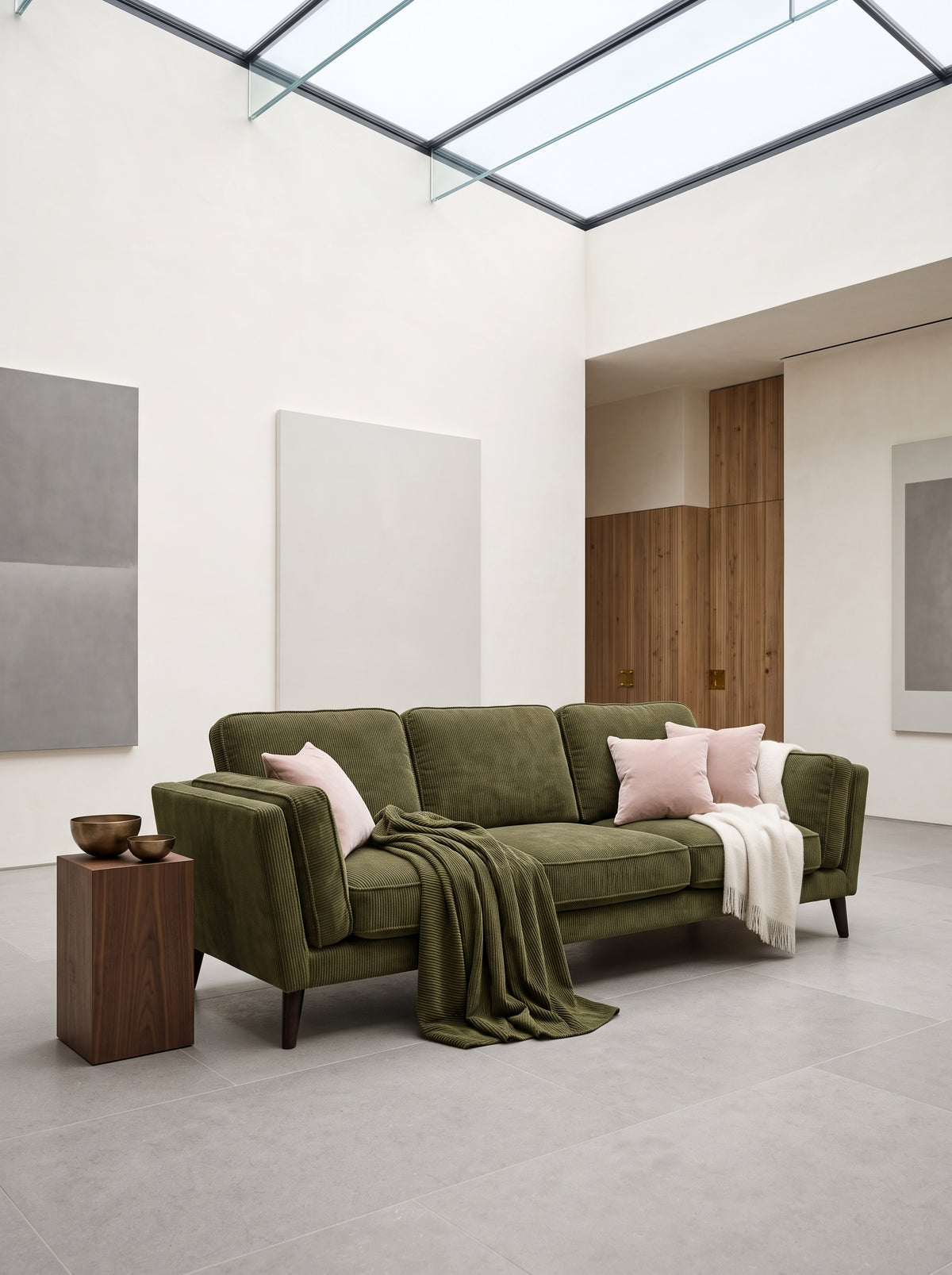 Monroe Sofa - Olive Green Corduroy