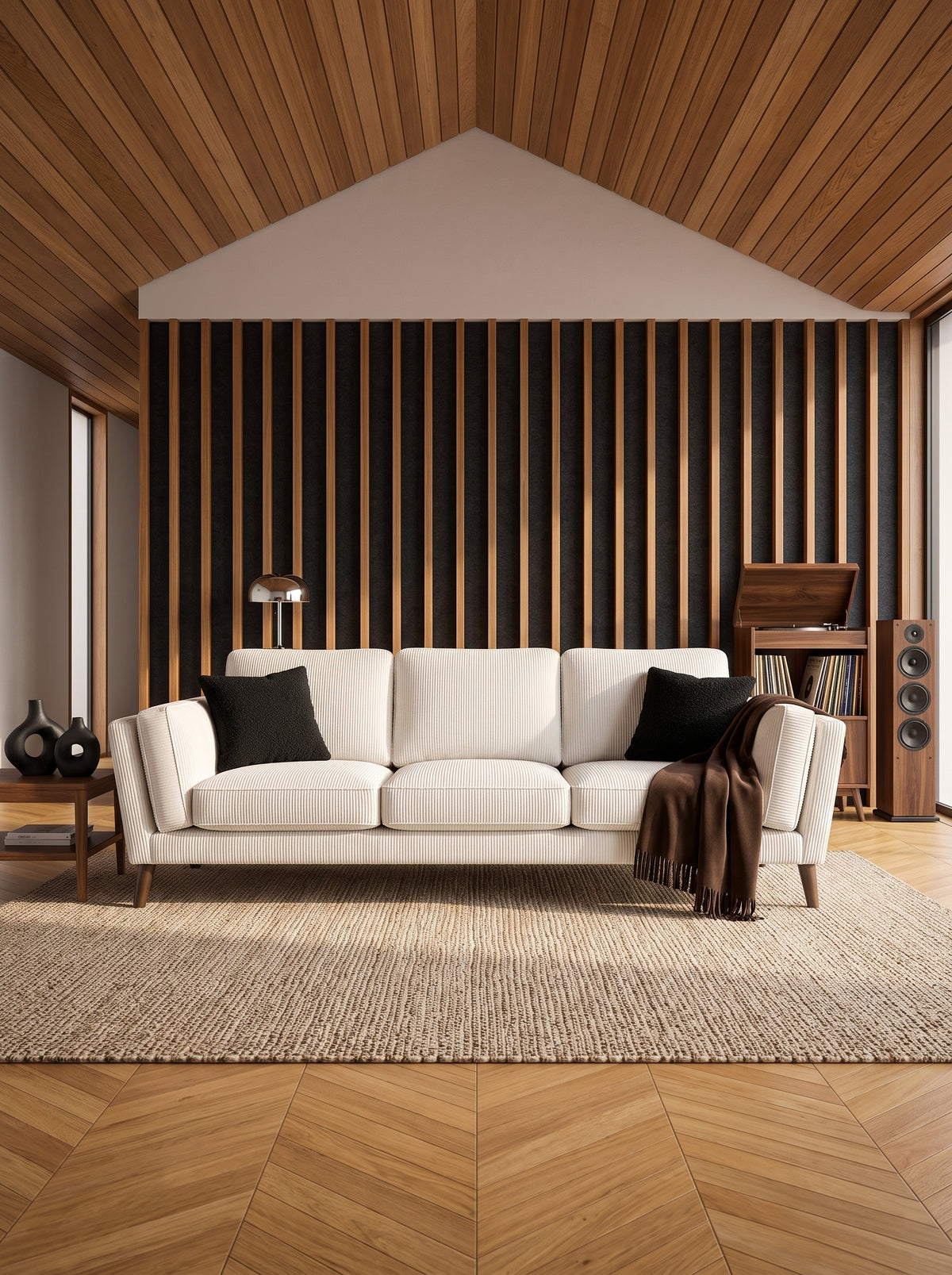 Monroe Sofa - White Corduroy