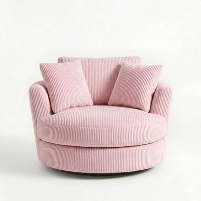 Cuddle Swivel Chair - Baby Pink