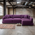 Cloud Chaise Lounge Purple Corduroy