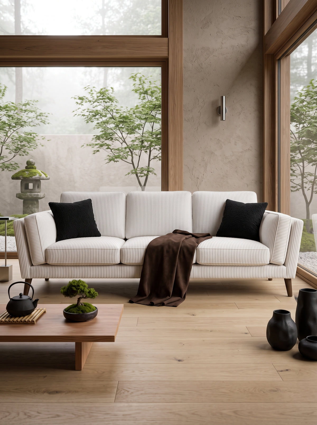 Monroe Sofa - White Corduroy