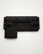 City Chaise Lounge - Bagira Black Corduroy