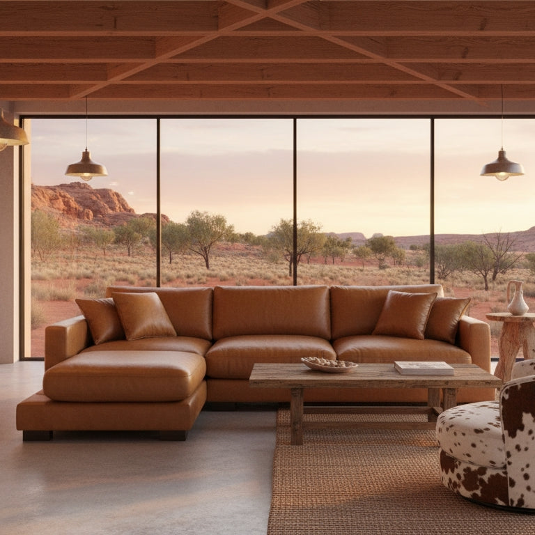 Cloud Chaise Lounge Tan Leather