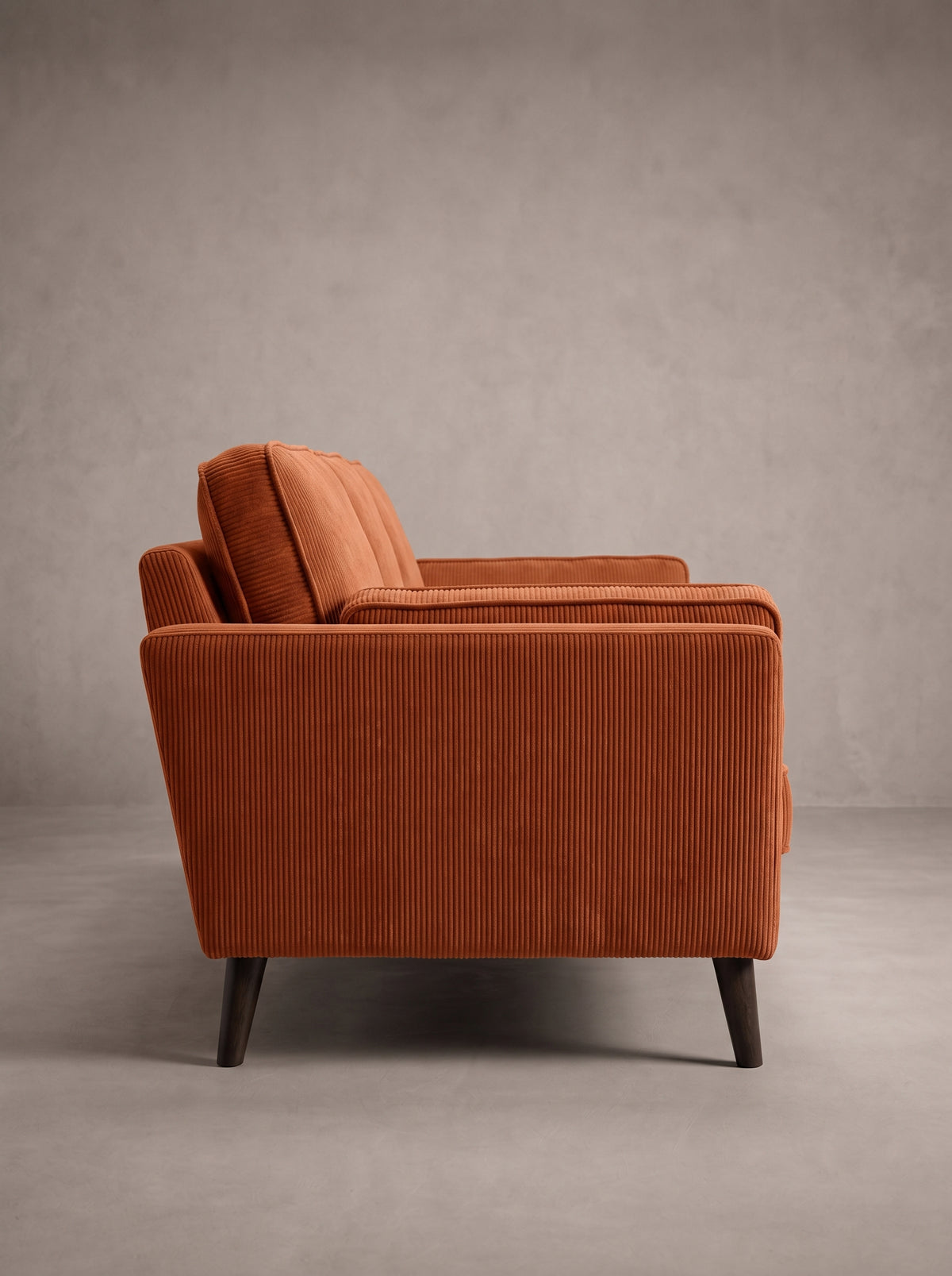 Monroe Sofa - Burnt Orange Corduroy