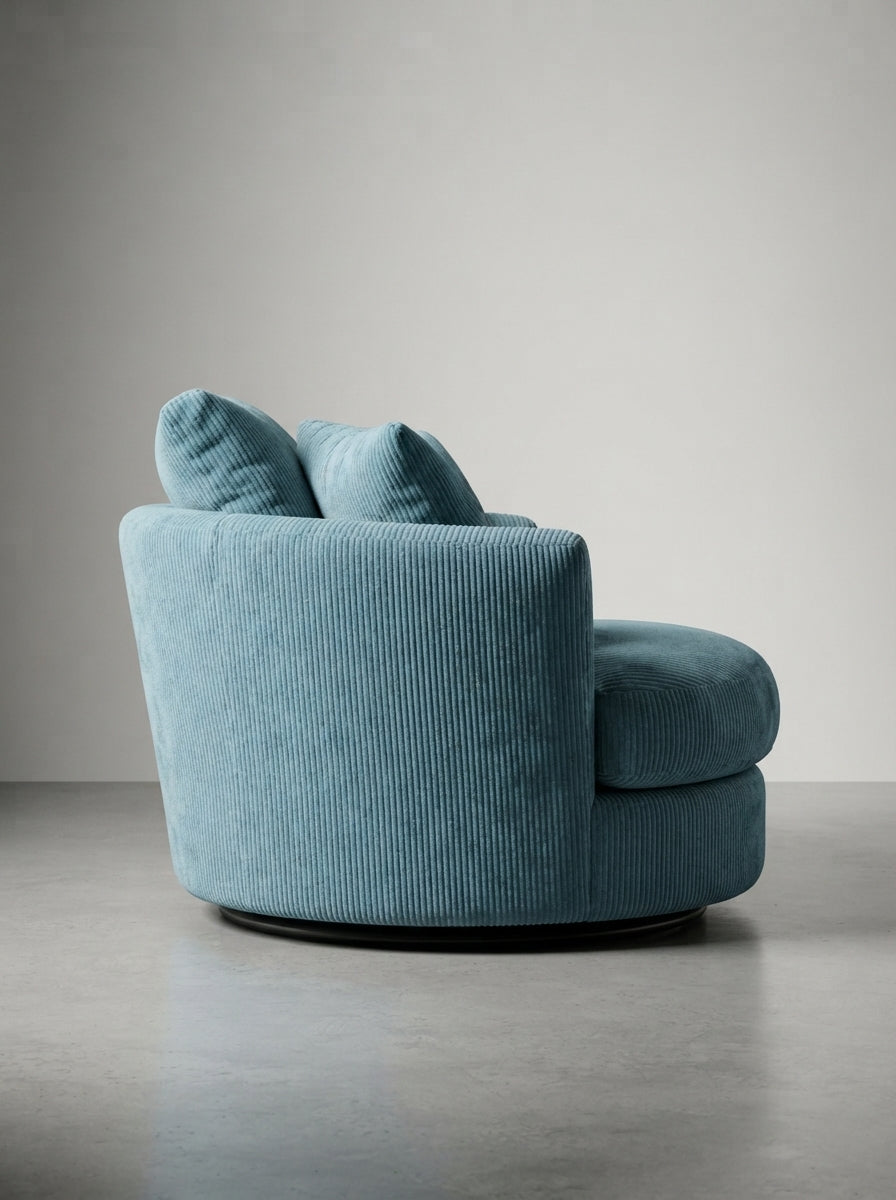 Cuddle Swivel Chair - Aqua