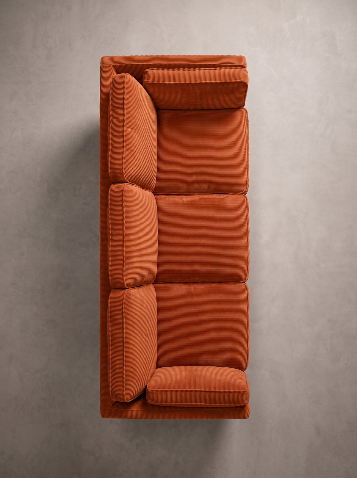 Monroe Sofa - Burnt Orange Corduroy