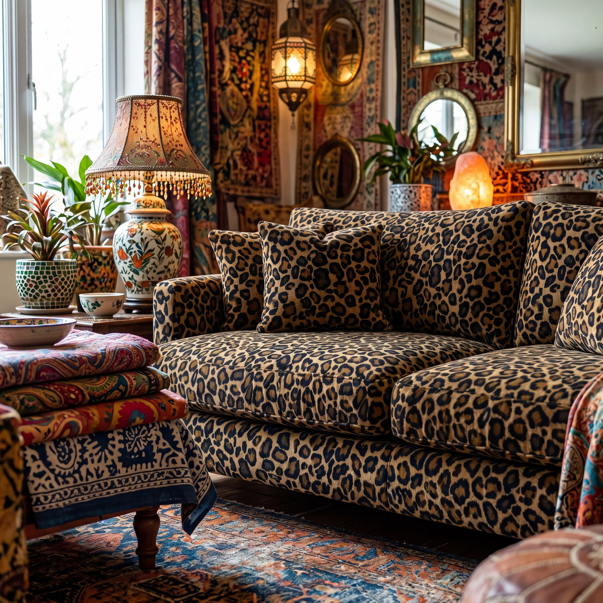 Cloud 3 Seater Leopard Print - Lifestyle Setting