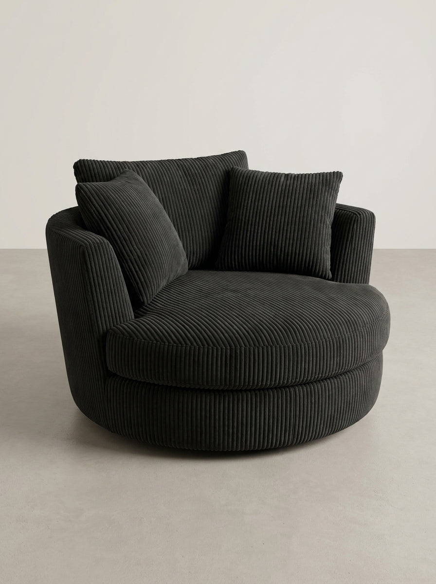 Cuddle Swivel Chair - Black