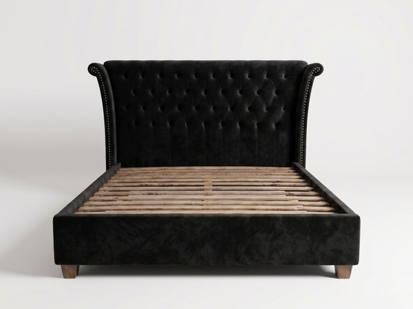Escala Bedframe - Bagira Black Velvet