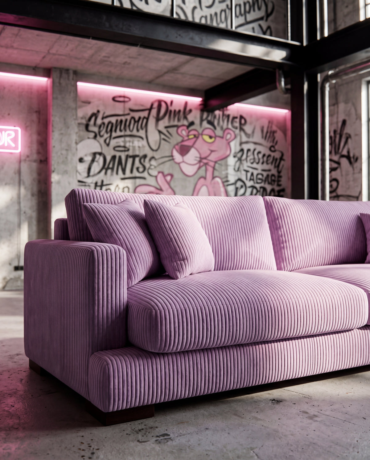 Cloud Corner Lounge Lilac Corduroy - Product Image 8