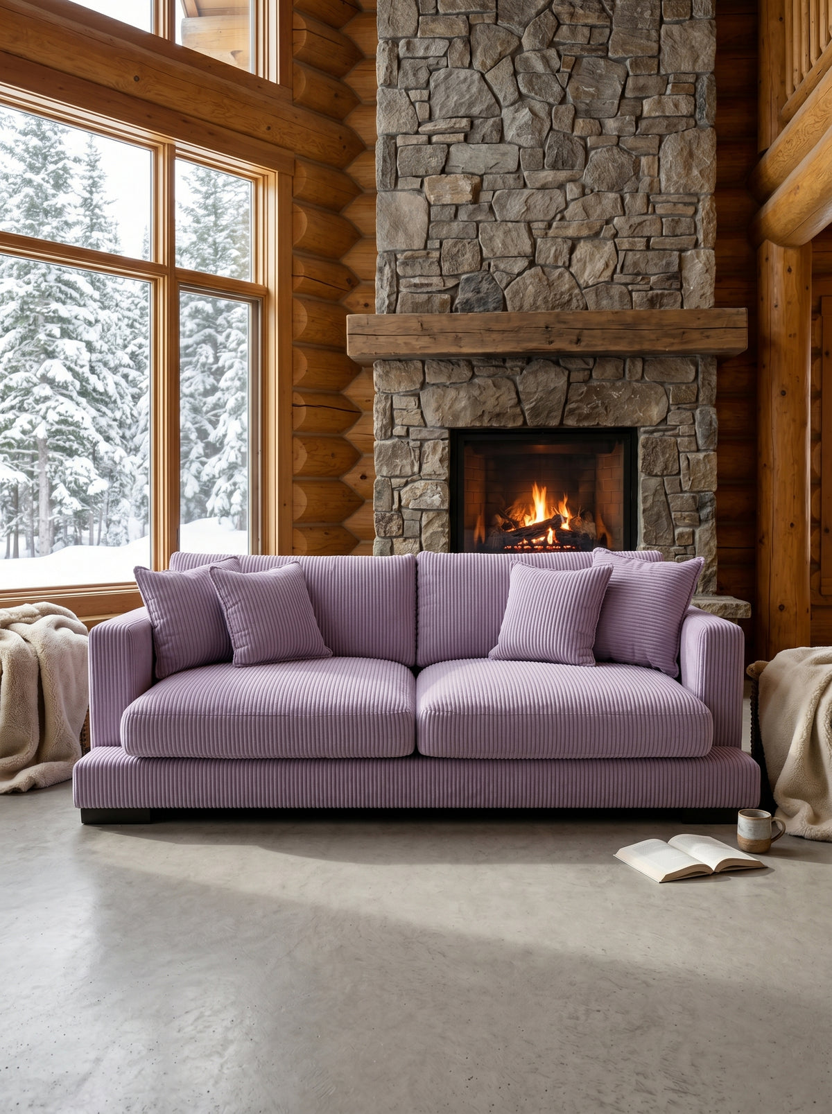 Cloud Sofa Lilac Corduroy