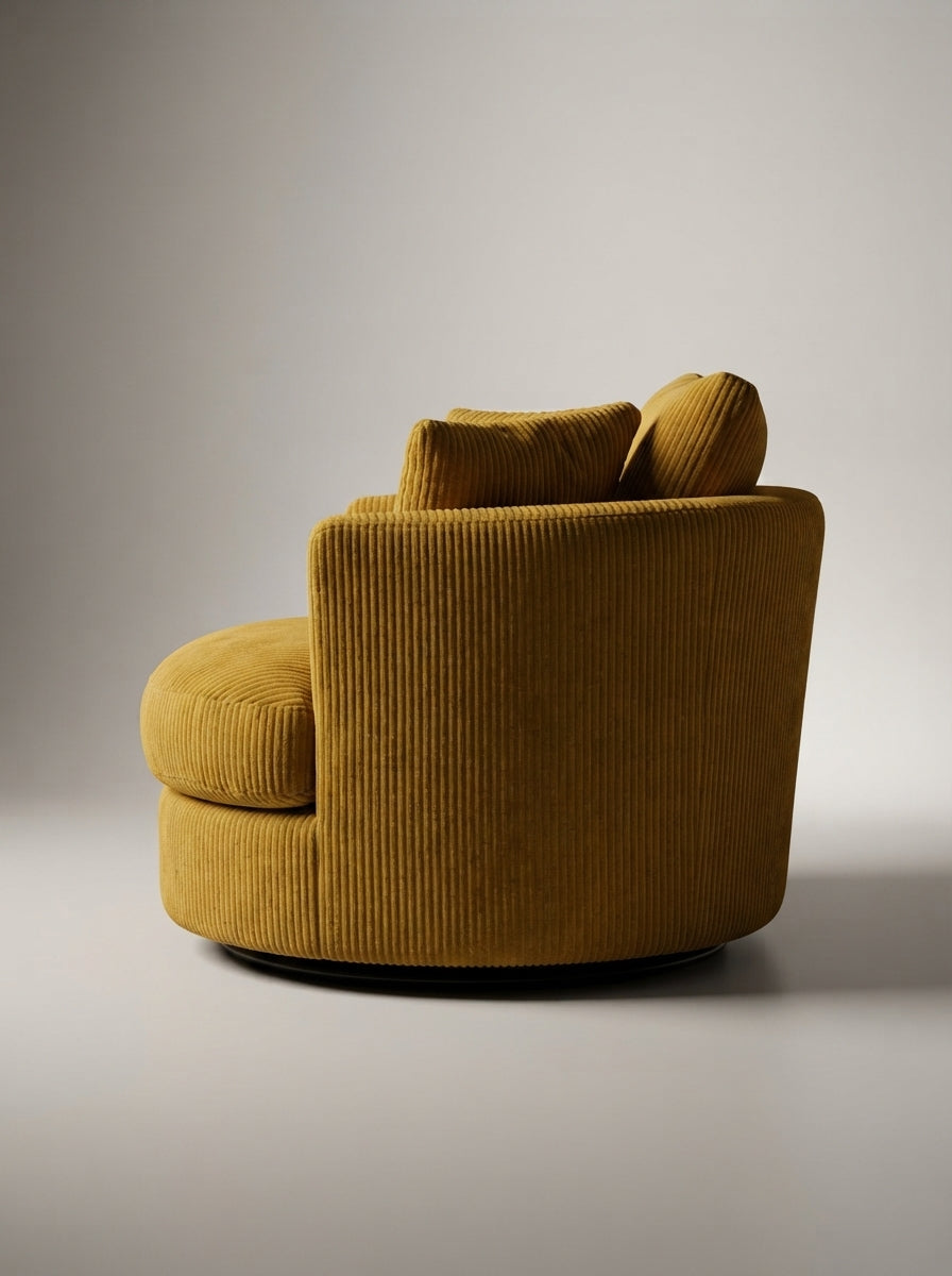Cuddle Swivel Chair - Mustard