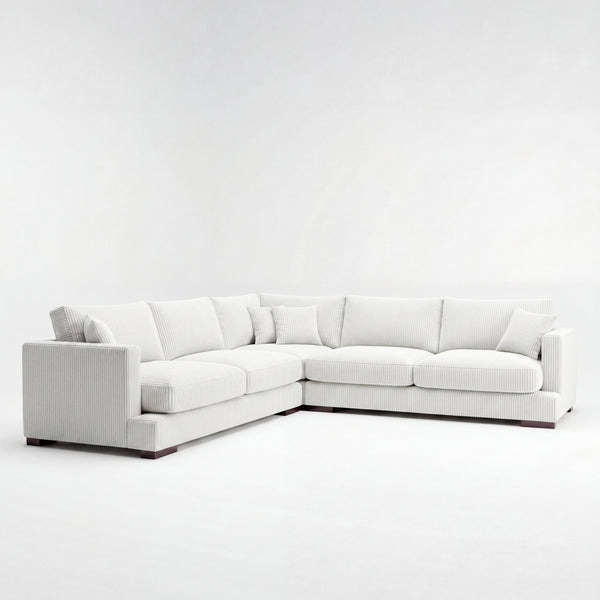 Cloud Corner Lounge White Corduroy