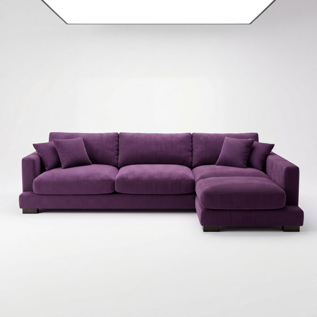 Cloud Chaise Lounge Purple Corduroy