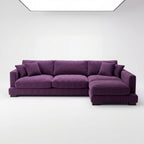 Cloud Chaise Lounge Purple Corduroy