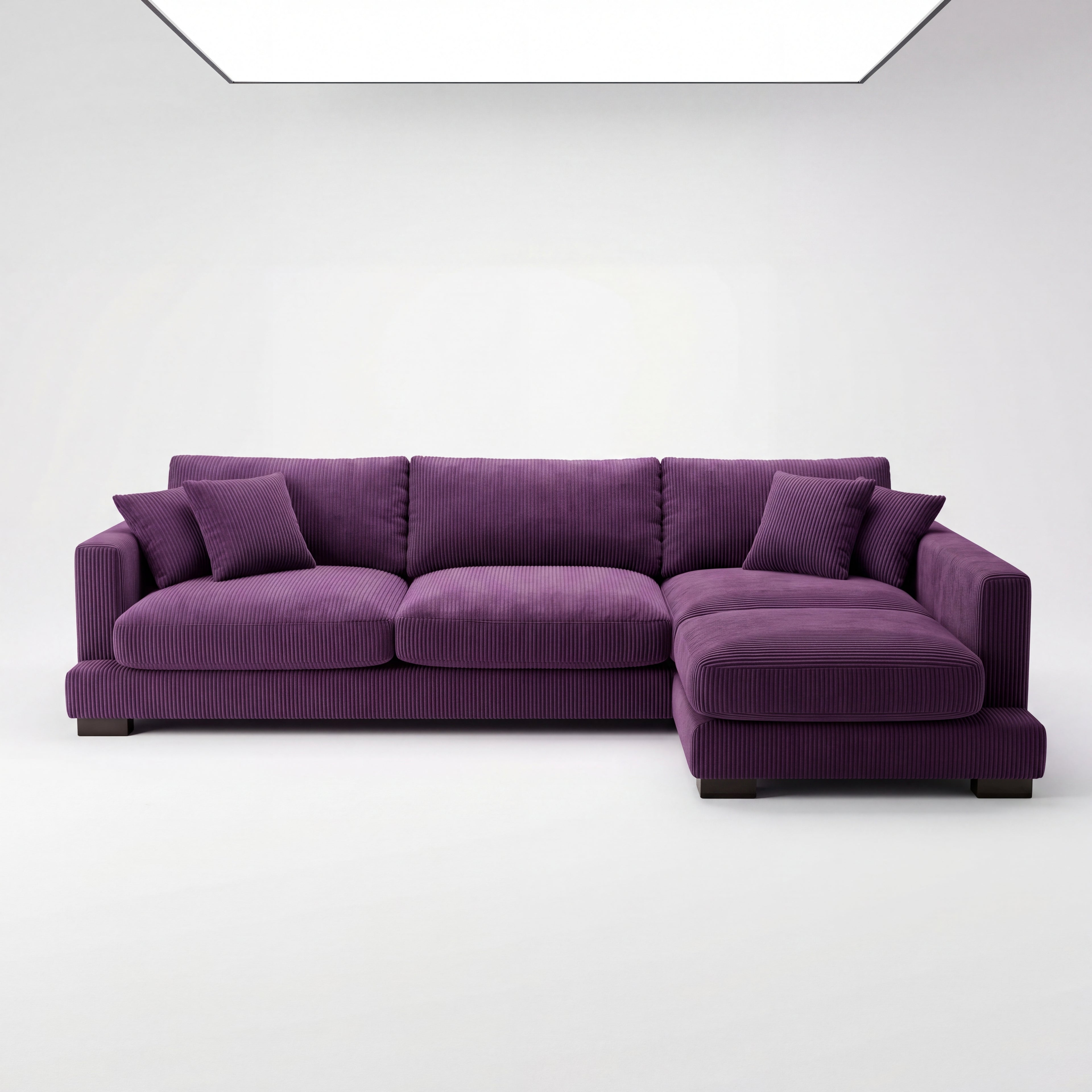 Cloud Chaise Lounge Purple Corduroy