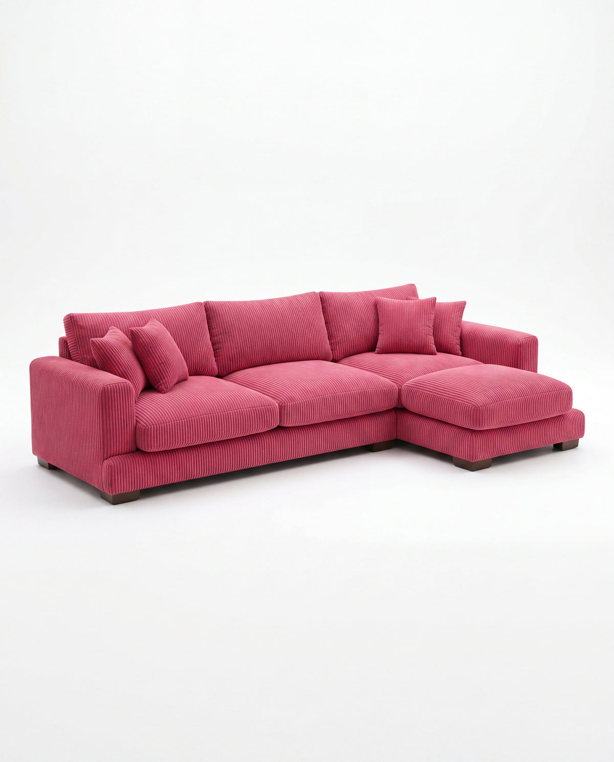 Cloud Chaise Lounge Candy Pink Corduroy