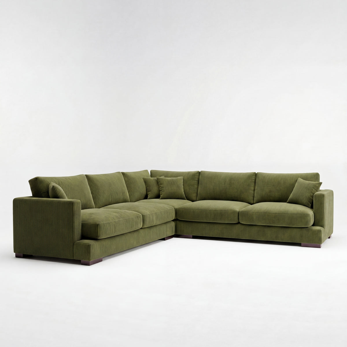 Cloud Corner Lounge Olive Green Corduroy - Product Image 1