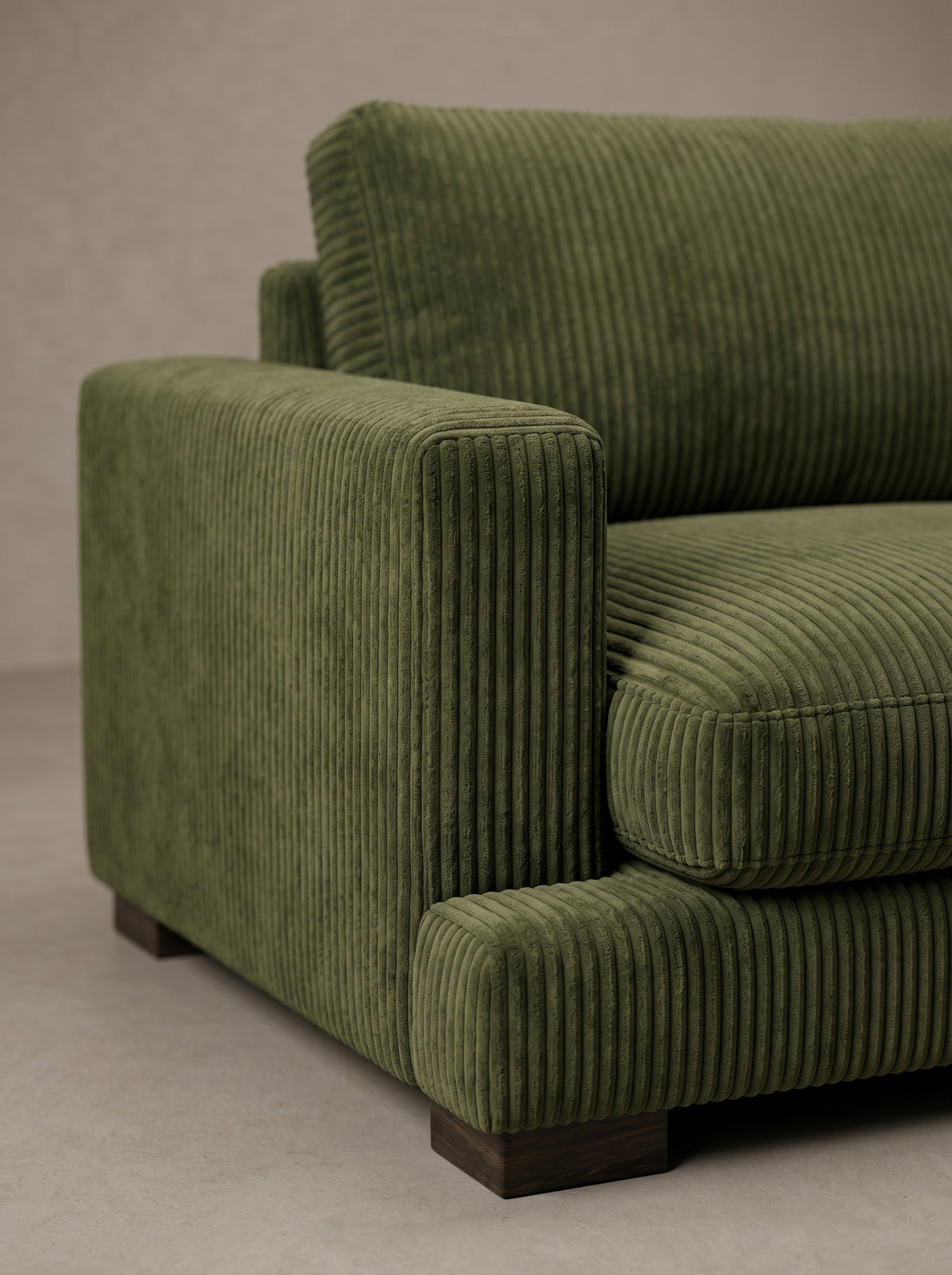 Cloud Chaise Lounge Olive Green Corduroy