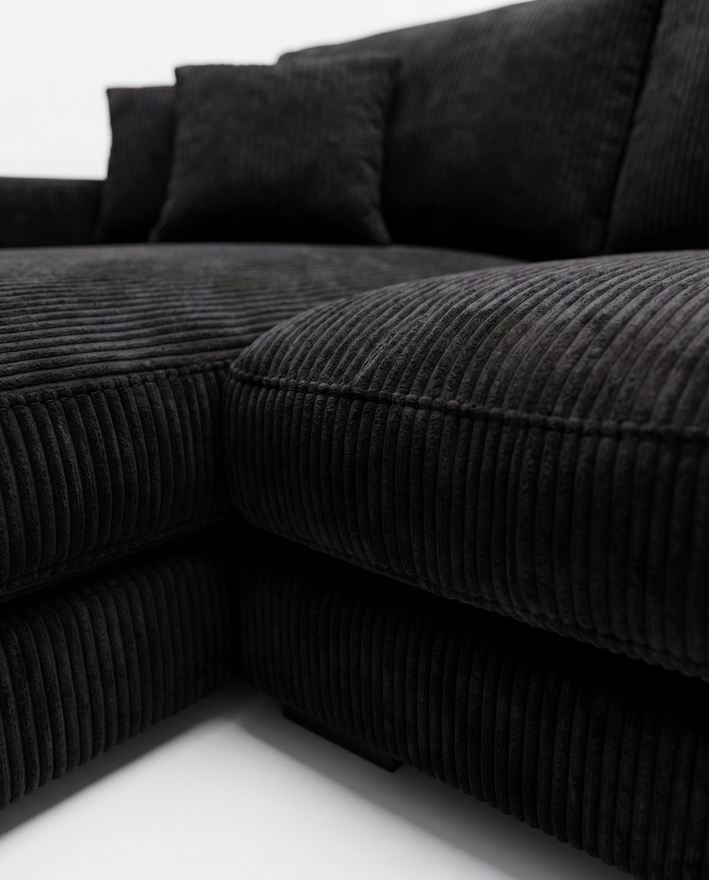 City Chaise Lounge - Bagira Black Corduroy