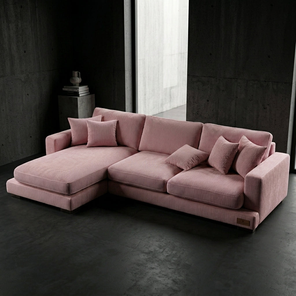 City Chaise Corduroy Baby Pink
