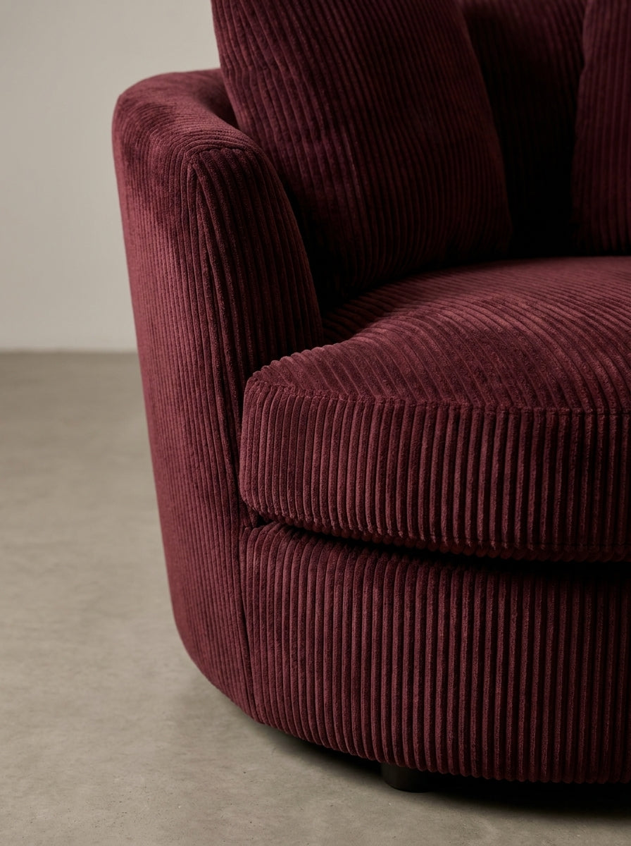 Cuddle Swivel Chair - Burgundy