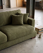 Cloud Chaise Lounge Olive Green Corduroy