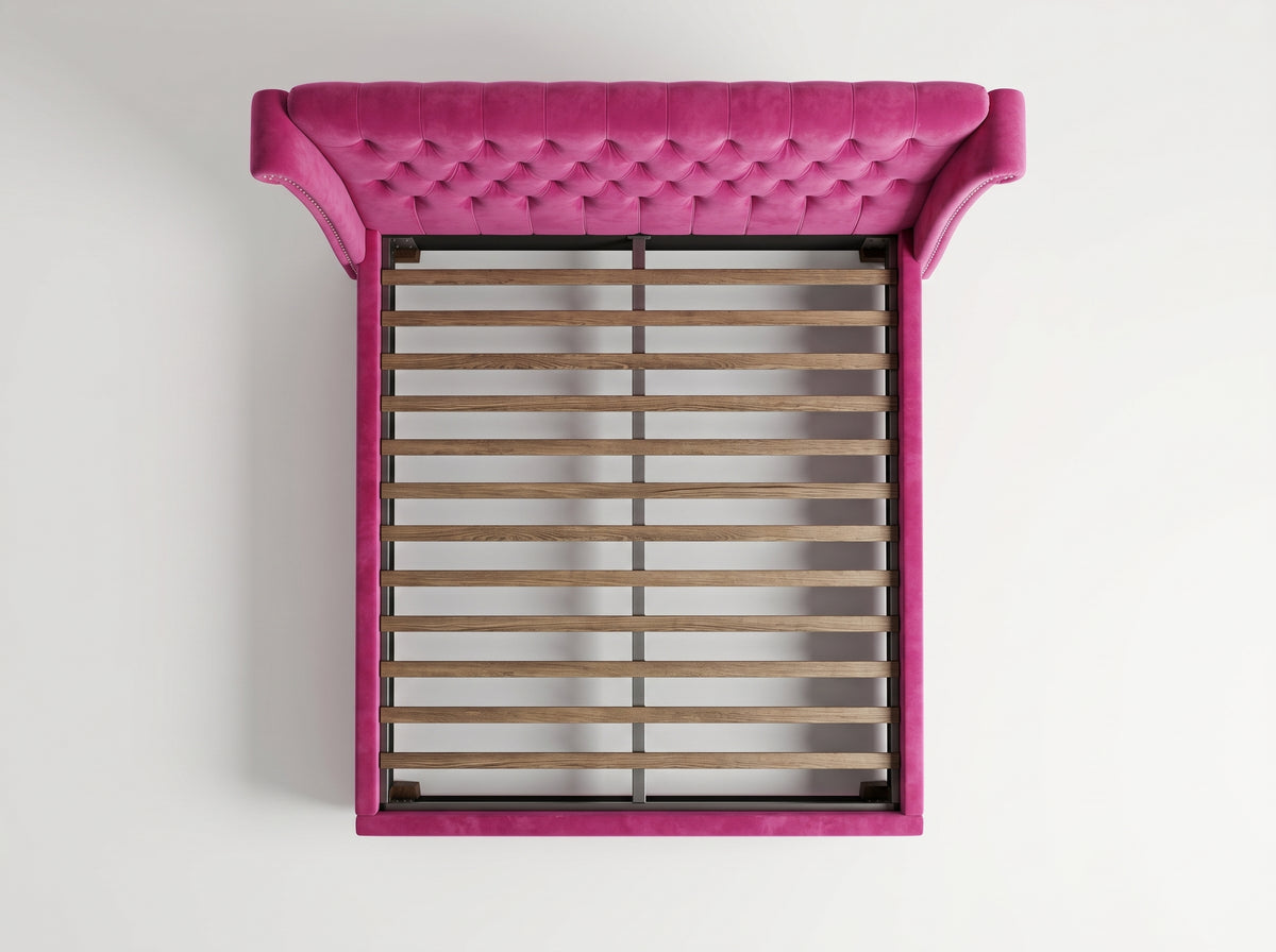 Escala Bedframe - Barbie Pink - Detail Close-Up | Vibe Sofas