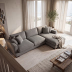 Cloud Chaise Lounge Grey Corduroy