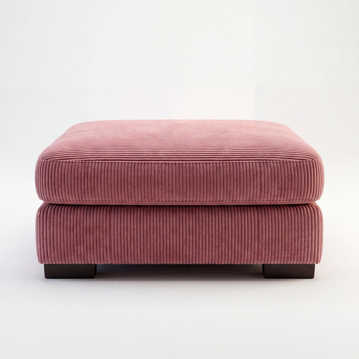 Fabric Cloud Ottoman Rose Pink Corduroy