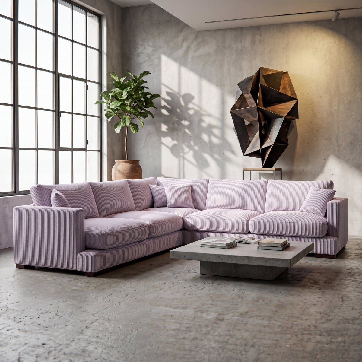Cloud Corner Lounge Lilac Corduroy - Product Image 5