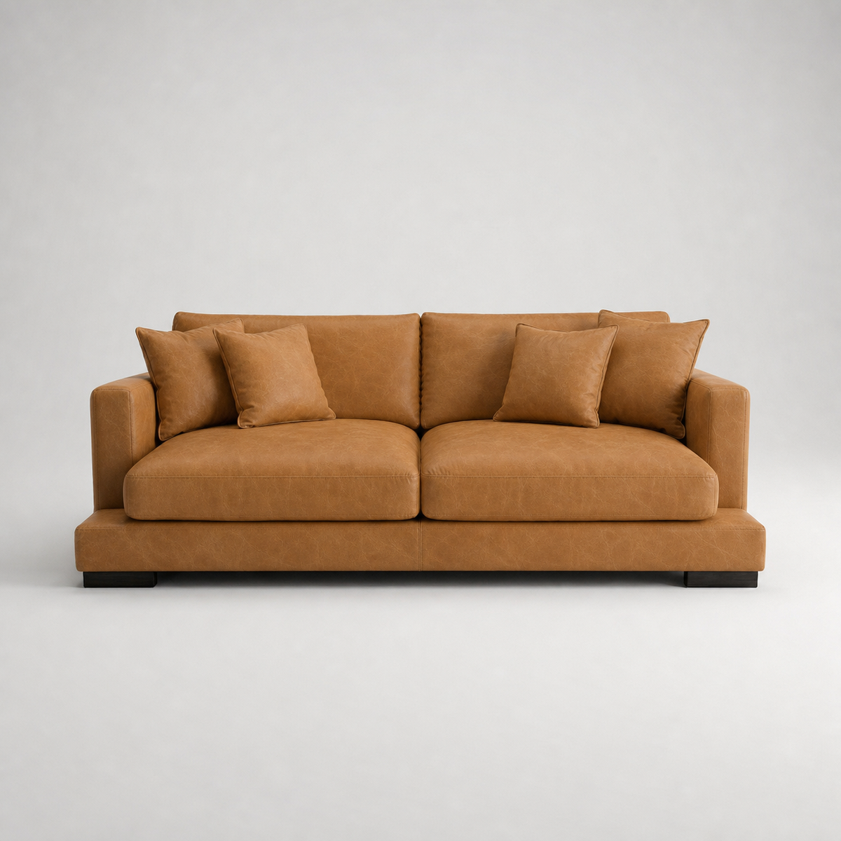 Cloud Sofa Tan Leather