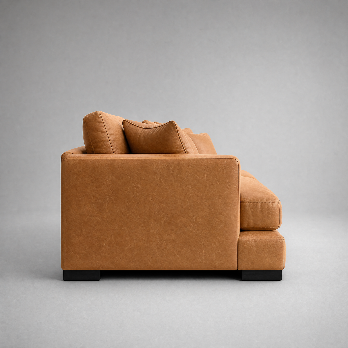 Cloud Sofa Tan Leather — Lifestyle