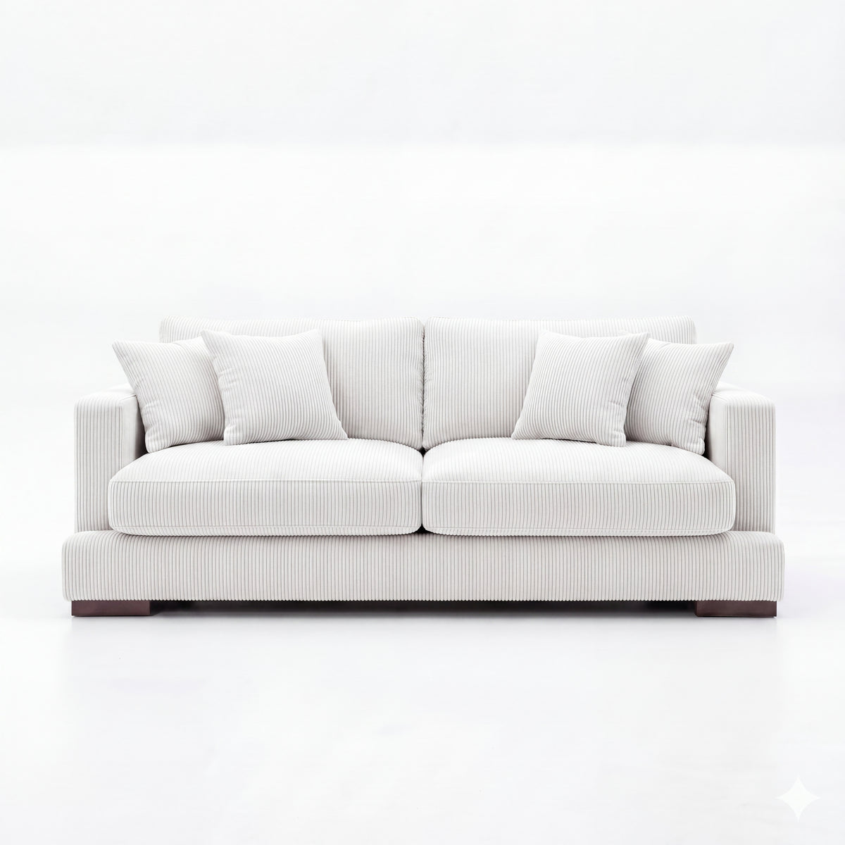 Cloud 2 Seater White Corduroy
