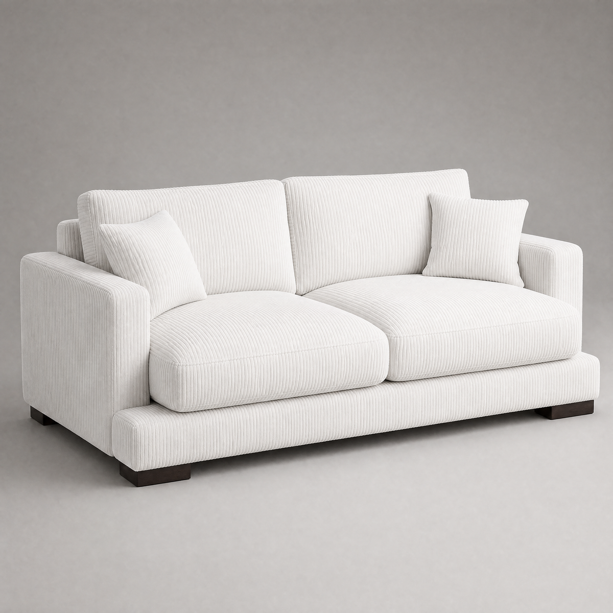 Cloud 2 Seater White Corduroy